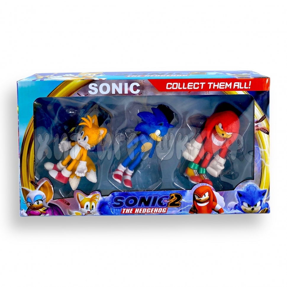 Фигурки СОНИК SONIC2 3 шт в ассортименте B9284-3 / b9286-3 купить по  оптовой цене | Хит Игрушка.